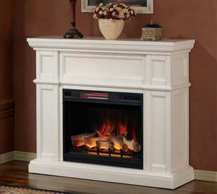 Artesian Infrared Electric Fireplace Mantel Package in White - 28WM426-T401