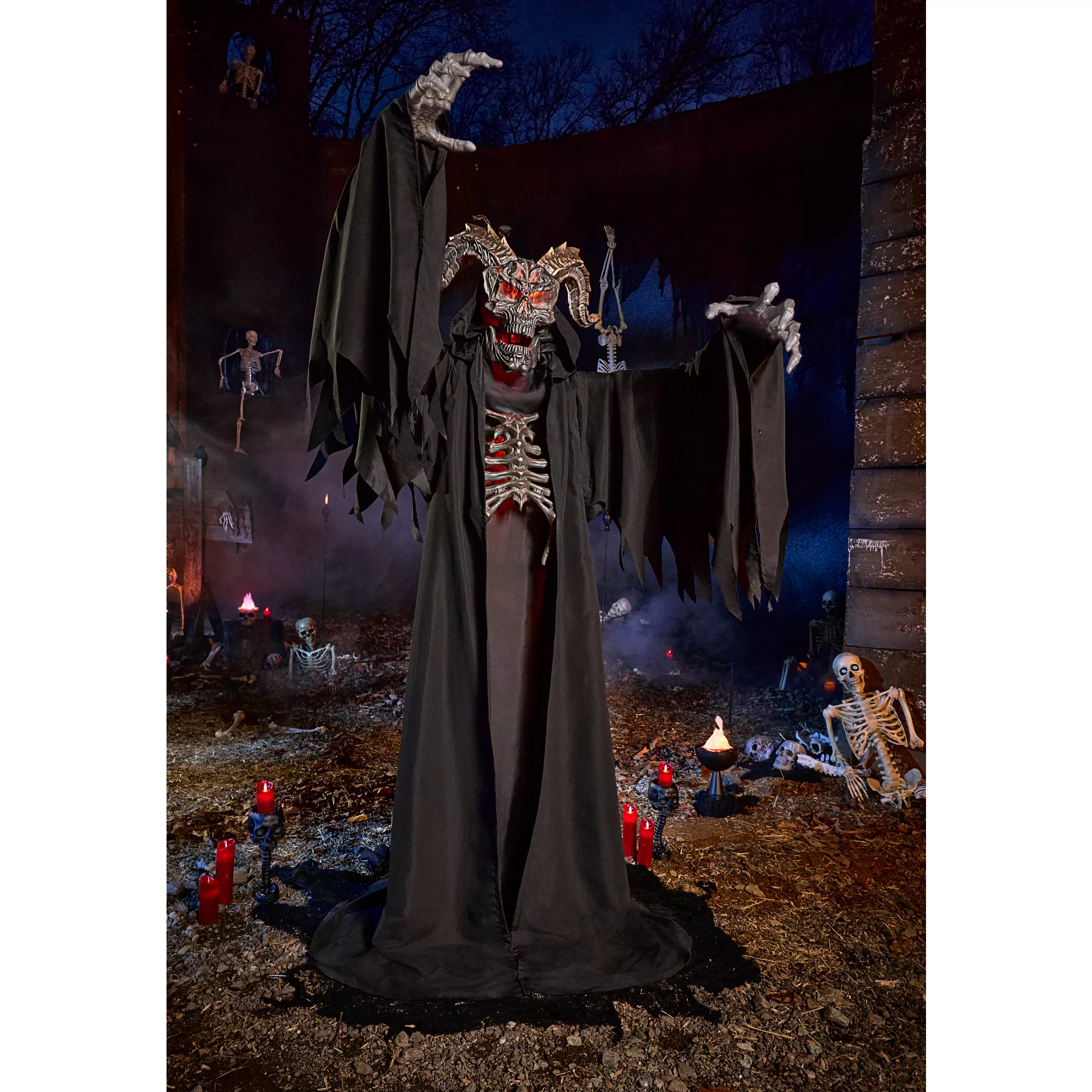 6 Ft 10 In Fire Demon Animatronic