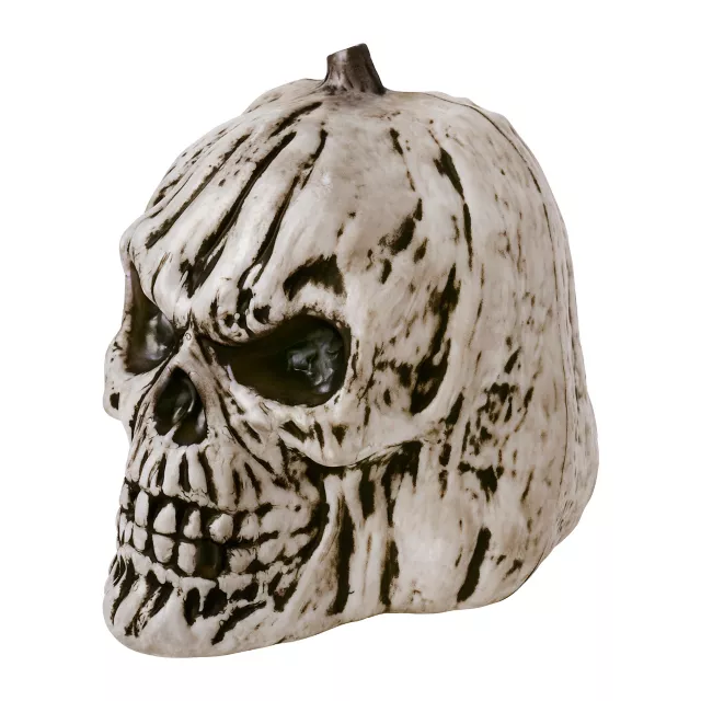 Black and White Pumpkin Skull