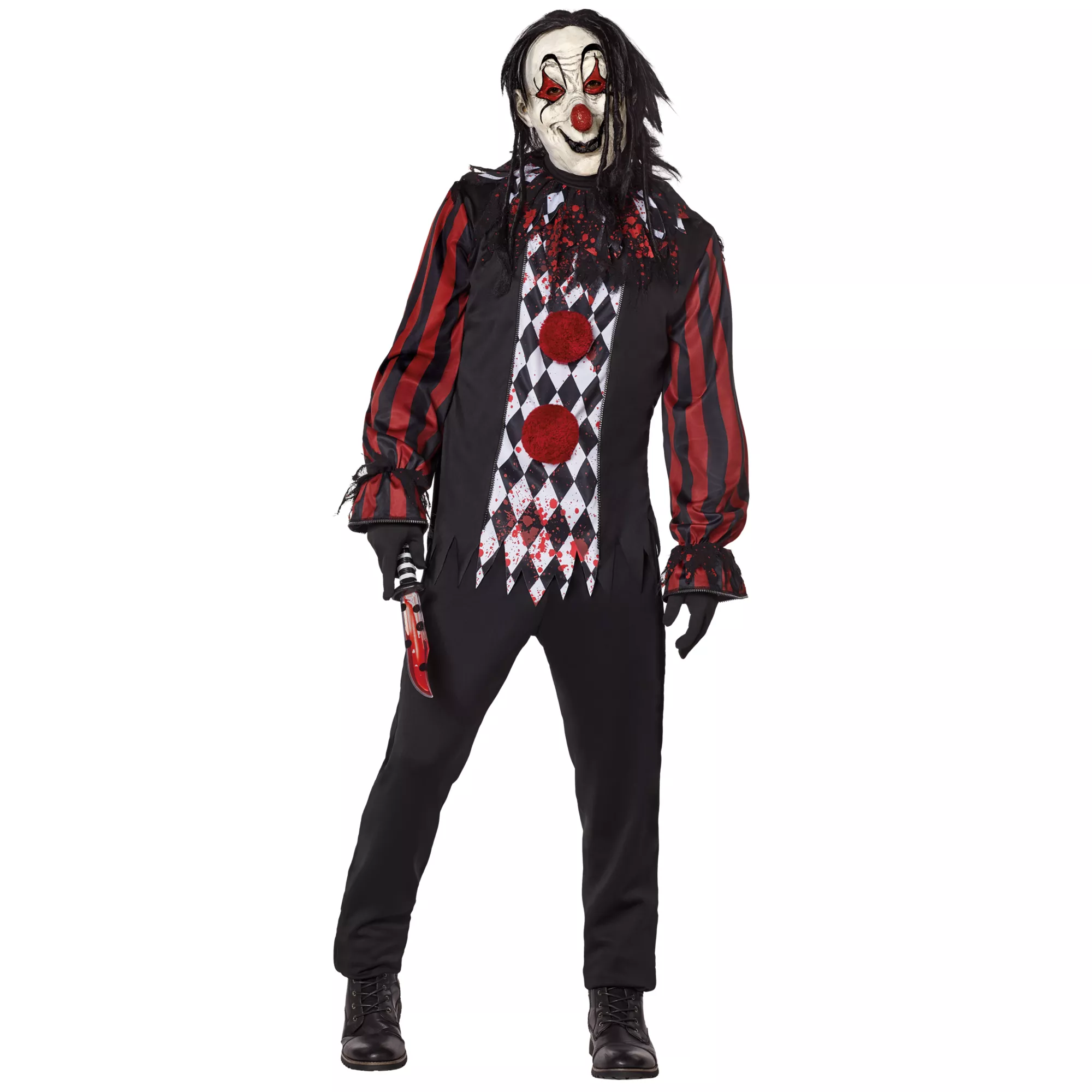 Adult Scary Clown Costume Kit