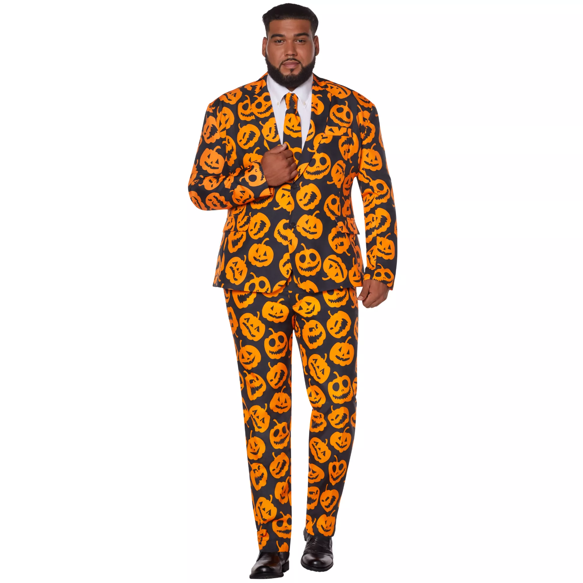 Adult Jack-O-Lantern Plus Size Suit