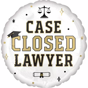 Case Closed Lawyer Graduation Foil Balloon, 17in - Higher Learning