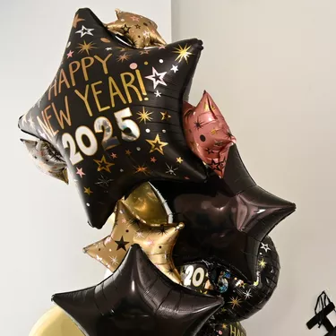 Prismatic Happy New Year 2025 Foil Balloon, 18in - New Year Celebration