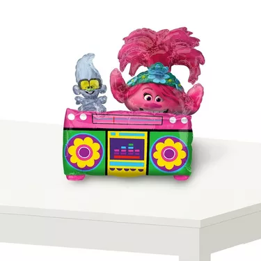 Air-Filled Sitting Poppy Balloon, 17in - Trolls World Tour