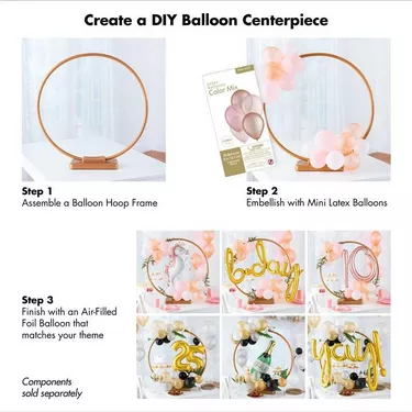 25ct, 5in, Pastel Easter 5-Color Mix Mini Latex Balloons - Blue, Green, Lilac, Pink & Yellow