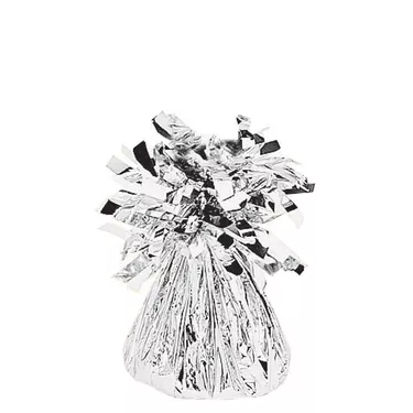 Premium Silver 25th Anniversary Foil Balloon Bouquet with Balloon Weight, 13pc