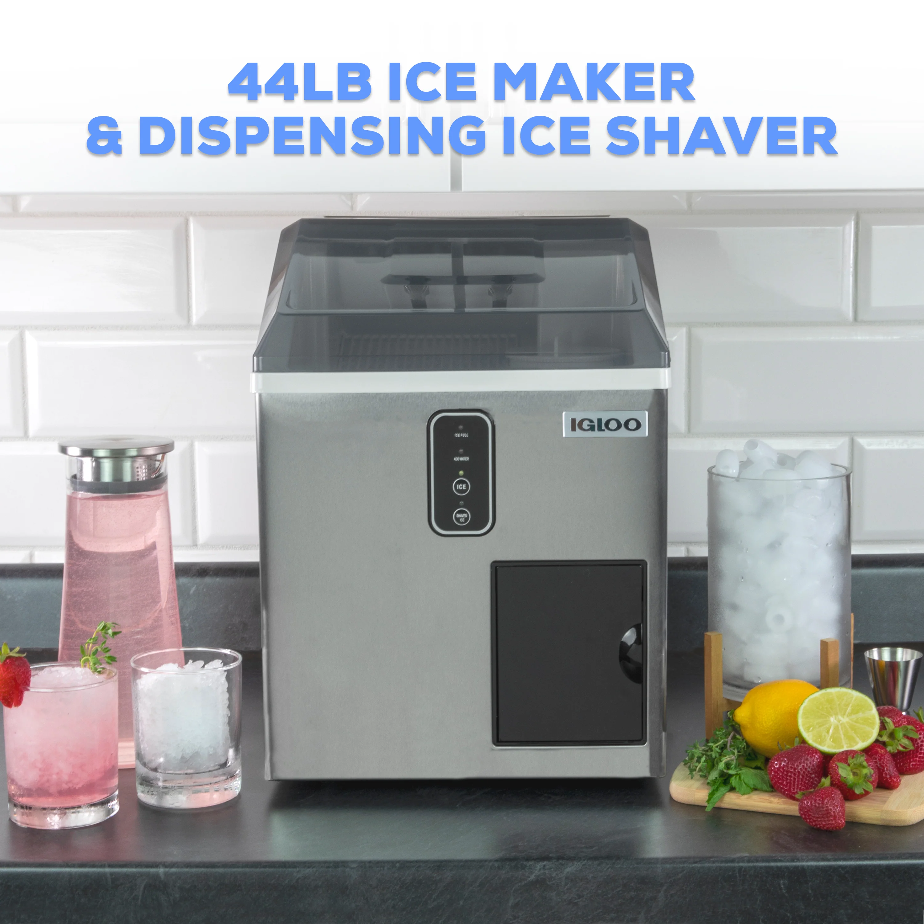 IGLOO 44 lb. Ice Maker and Dispensing Ice Shaver