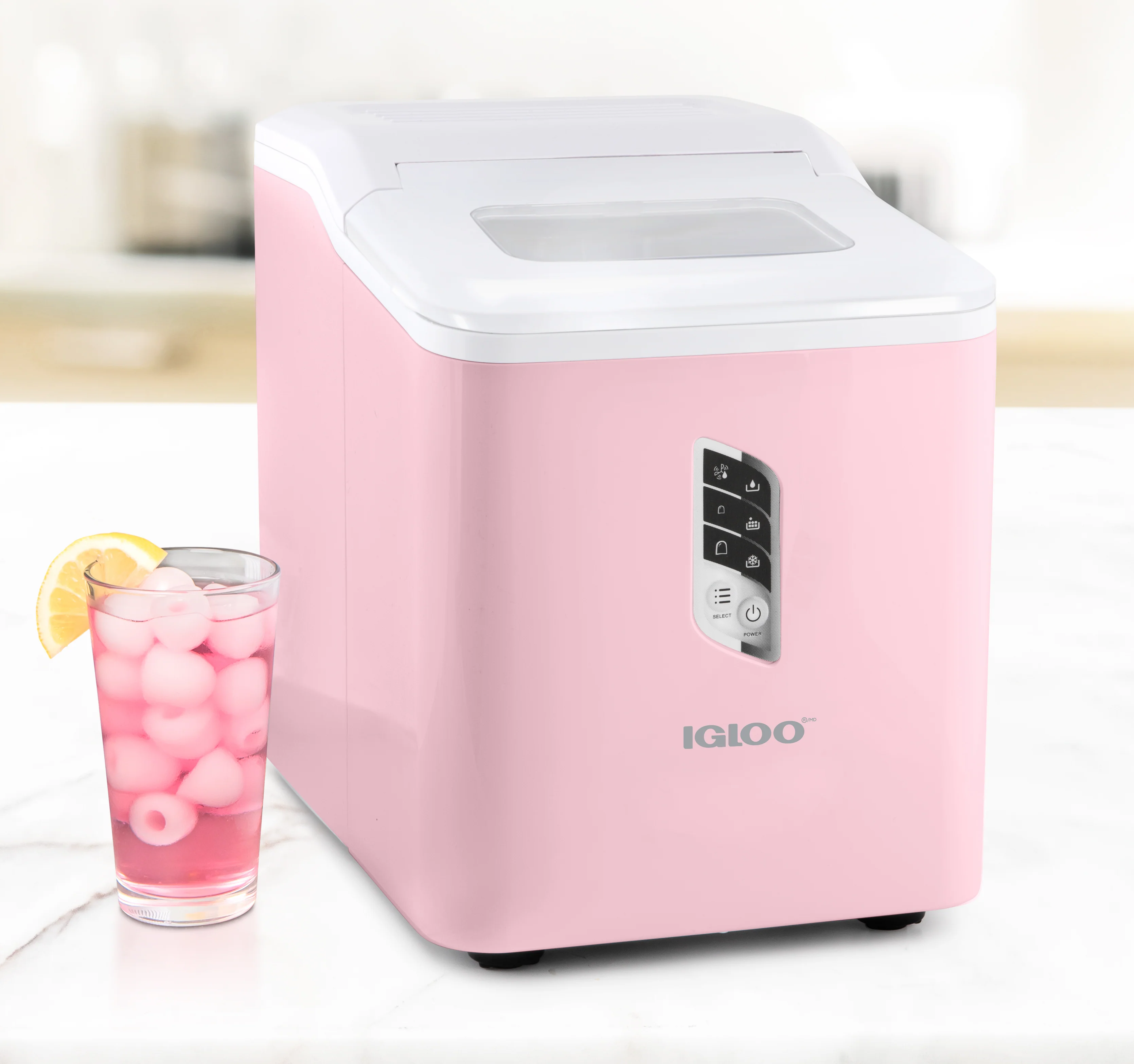 Igloo Self-Cleaning 26-Pound Ice Maker, Pink