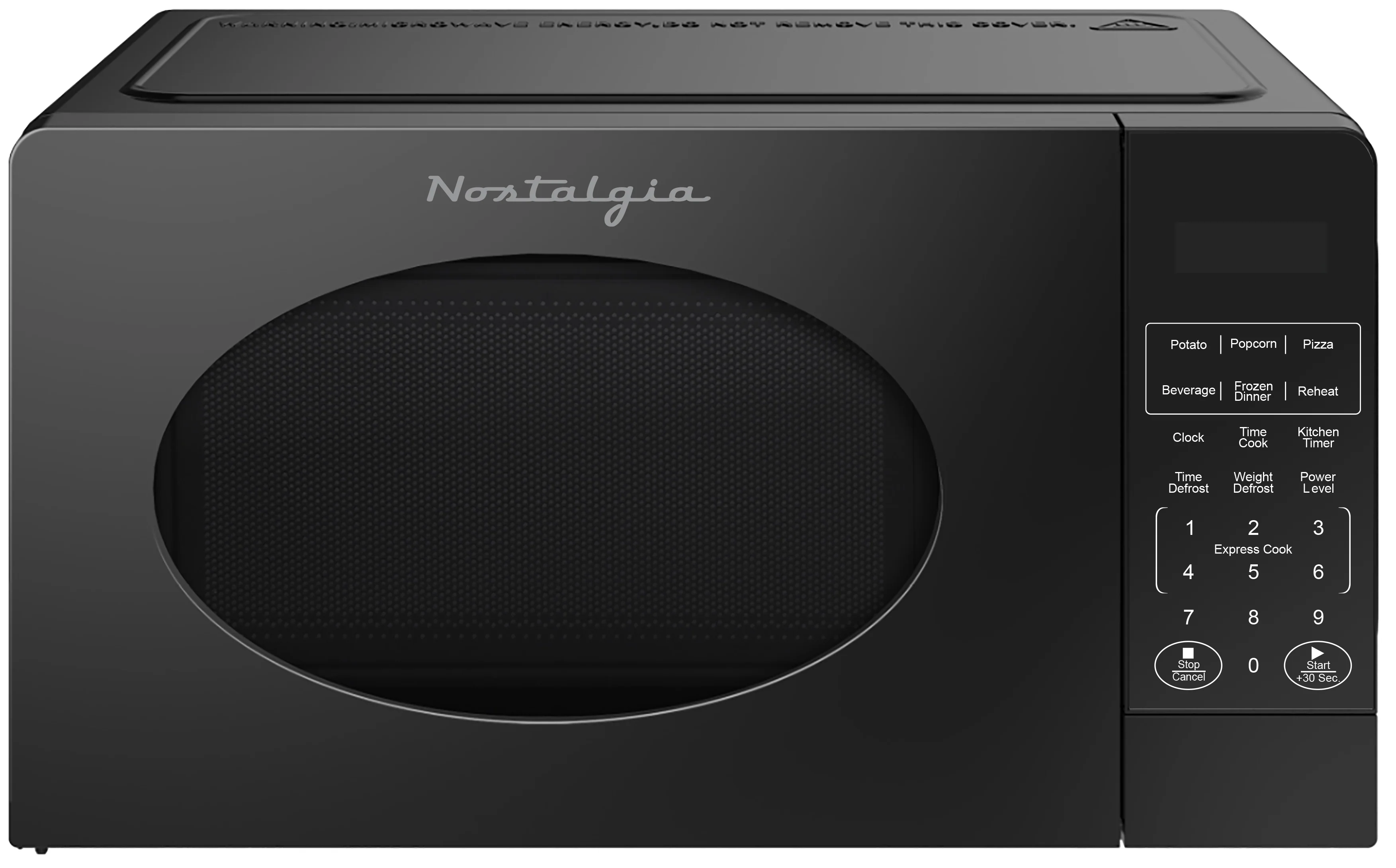 Retro 0.7 Cubic Foot Countertop Microwave Oven - Black