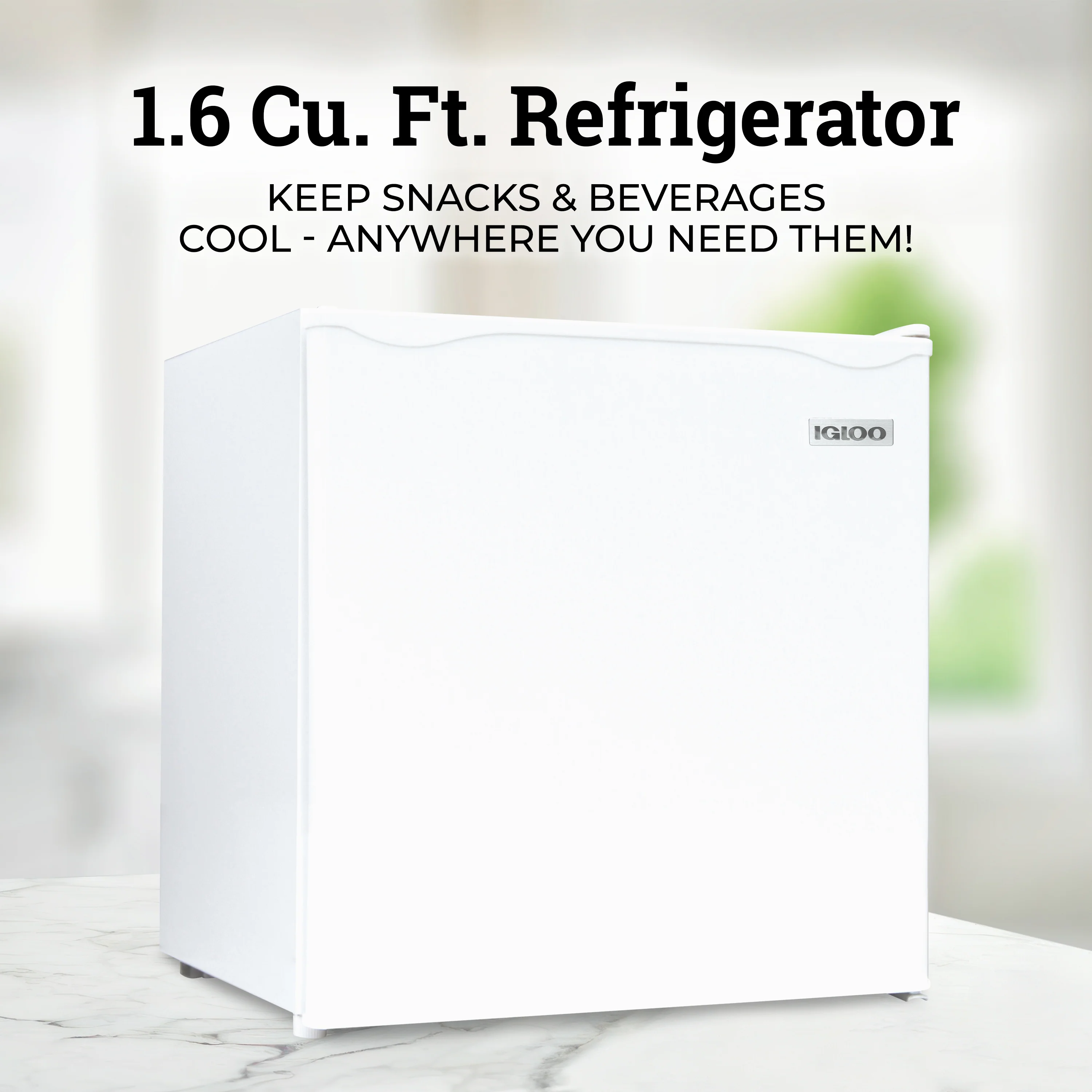 Igloo 1.6 Cu.Ft. Refrigerator With Freezer, White