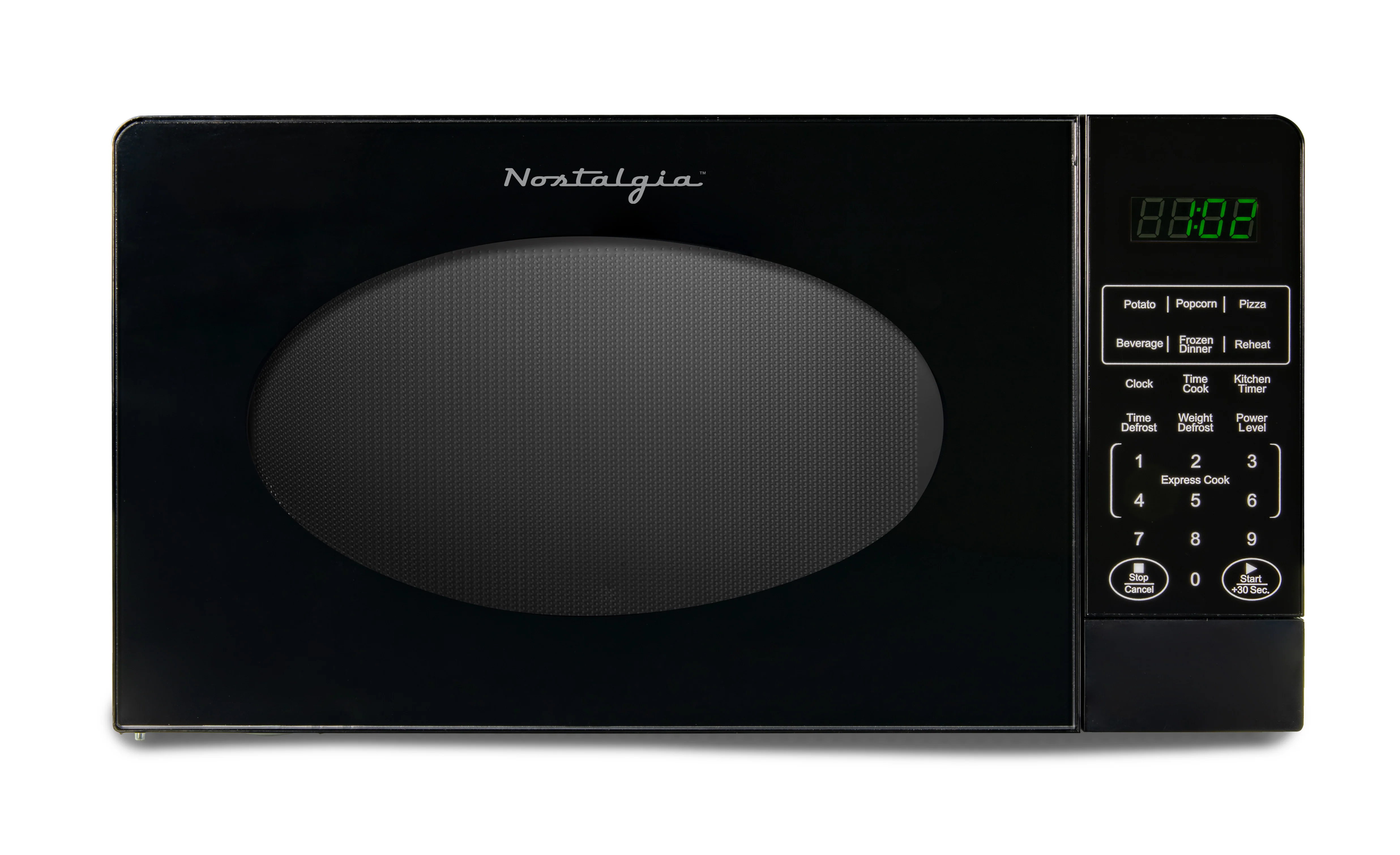 Retro 0.7 Cubic Foot Countertop Microwave Oven - Black