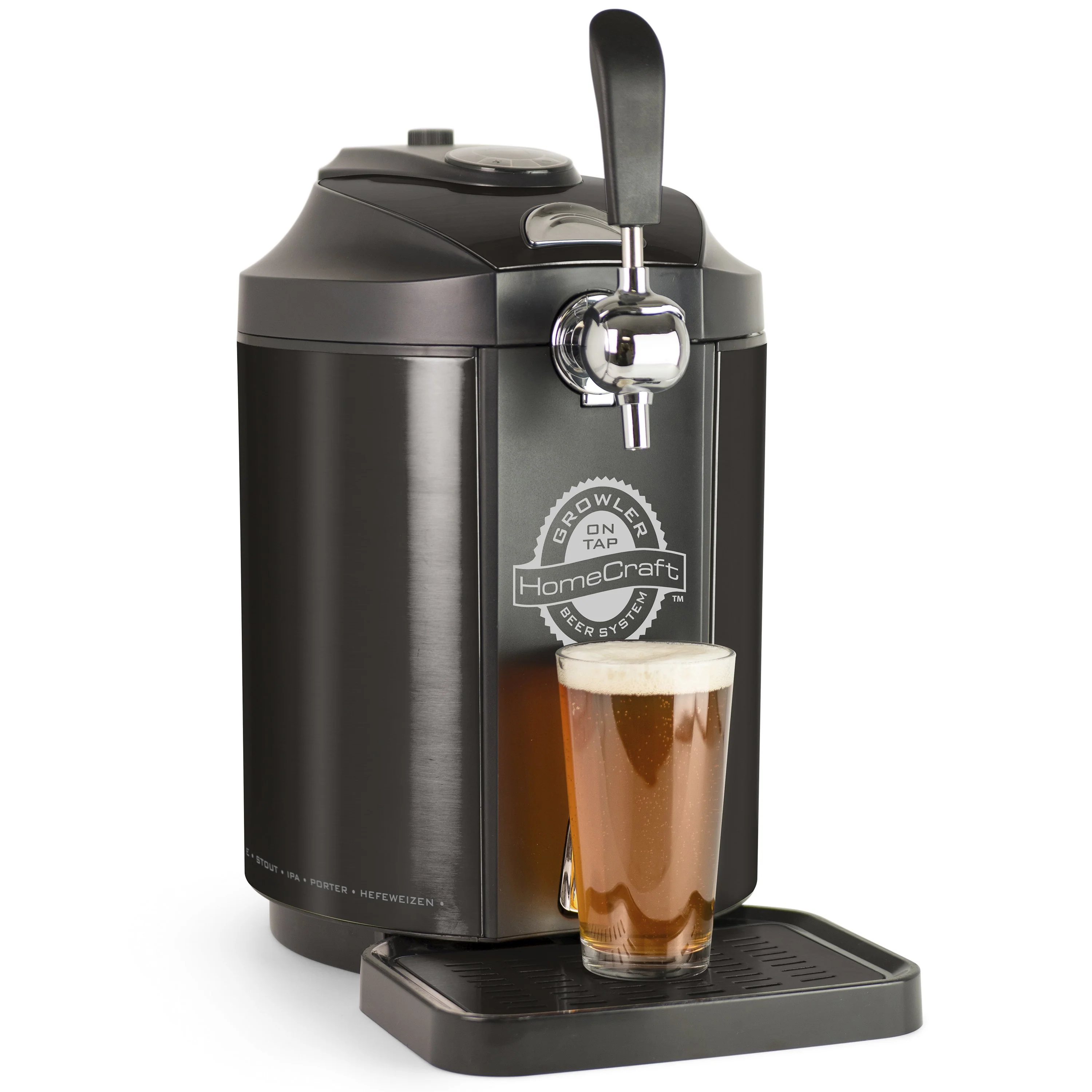 HomeCraft? Black Stainless Steel Tap Beer Growler Cooling System