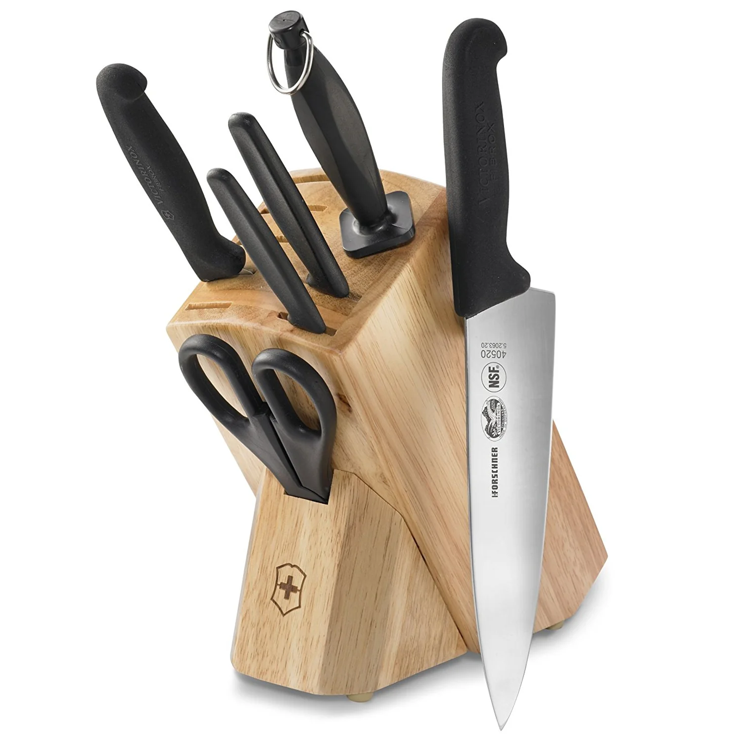 Victorinox Fibrox Pro 7-Piece Hardwood Block Set