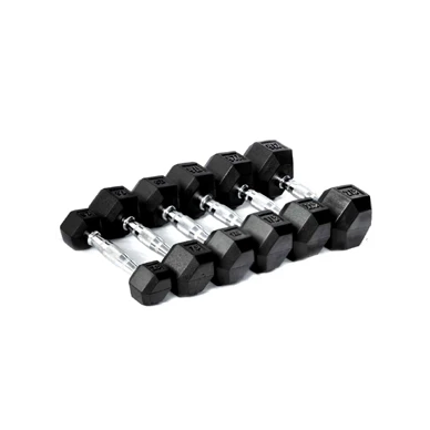 Rubberized Hex Dumbbell 22.5LB