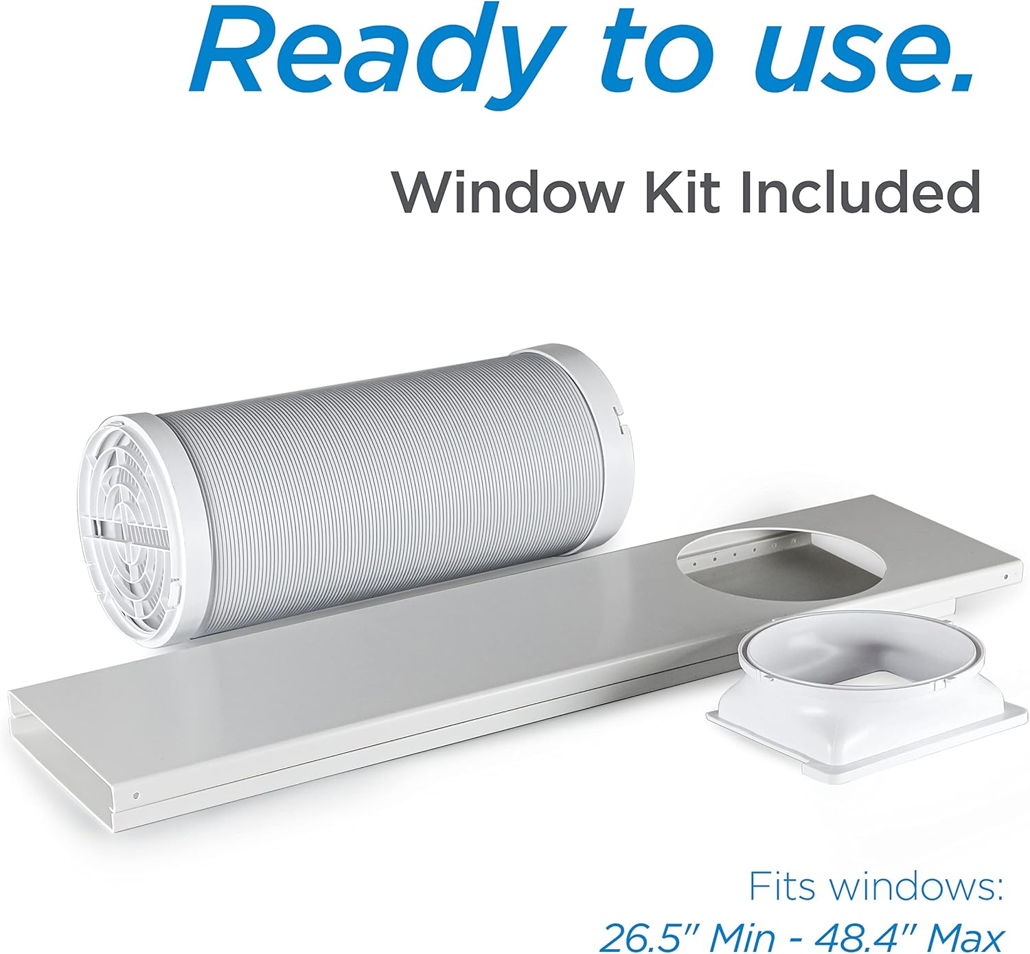 BLACK+DECKER Smart Portable Air Conditioner, 12,000 BTU for Rooms up to 550 Sq. Ft., Smart Portable AC with Follow Me Remote and Window Kit, BPACT12WT, White