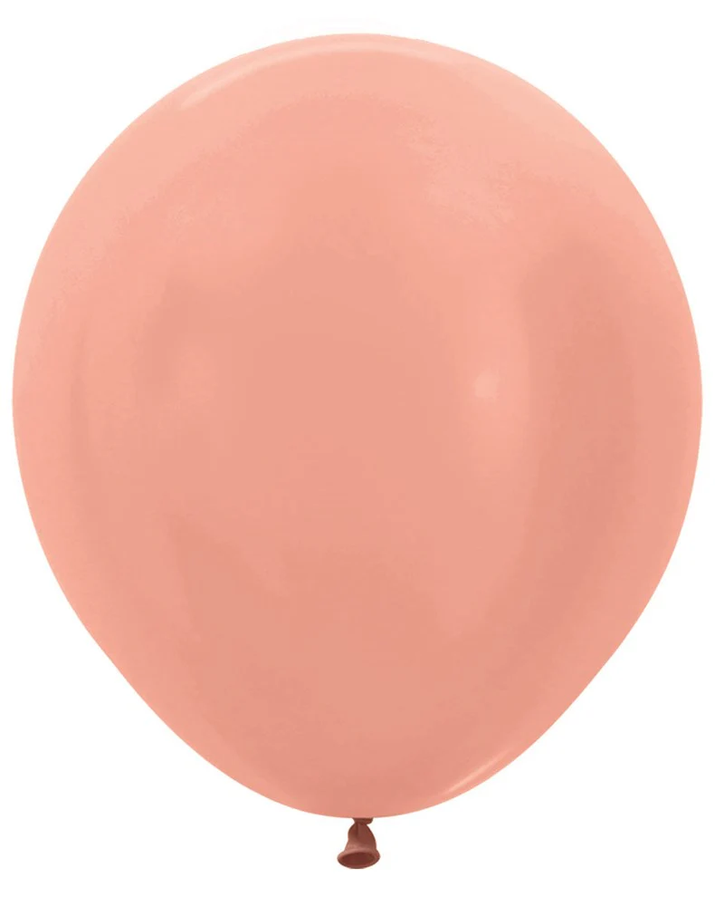 18 inch Sempertex Metallic Rose Gold Latex Balloons 25ct