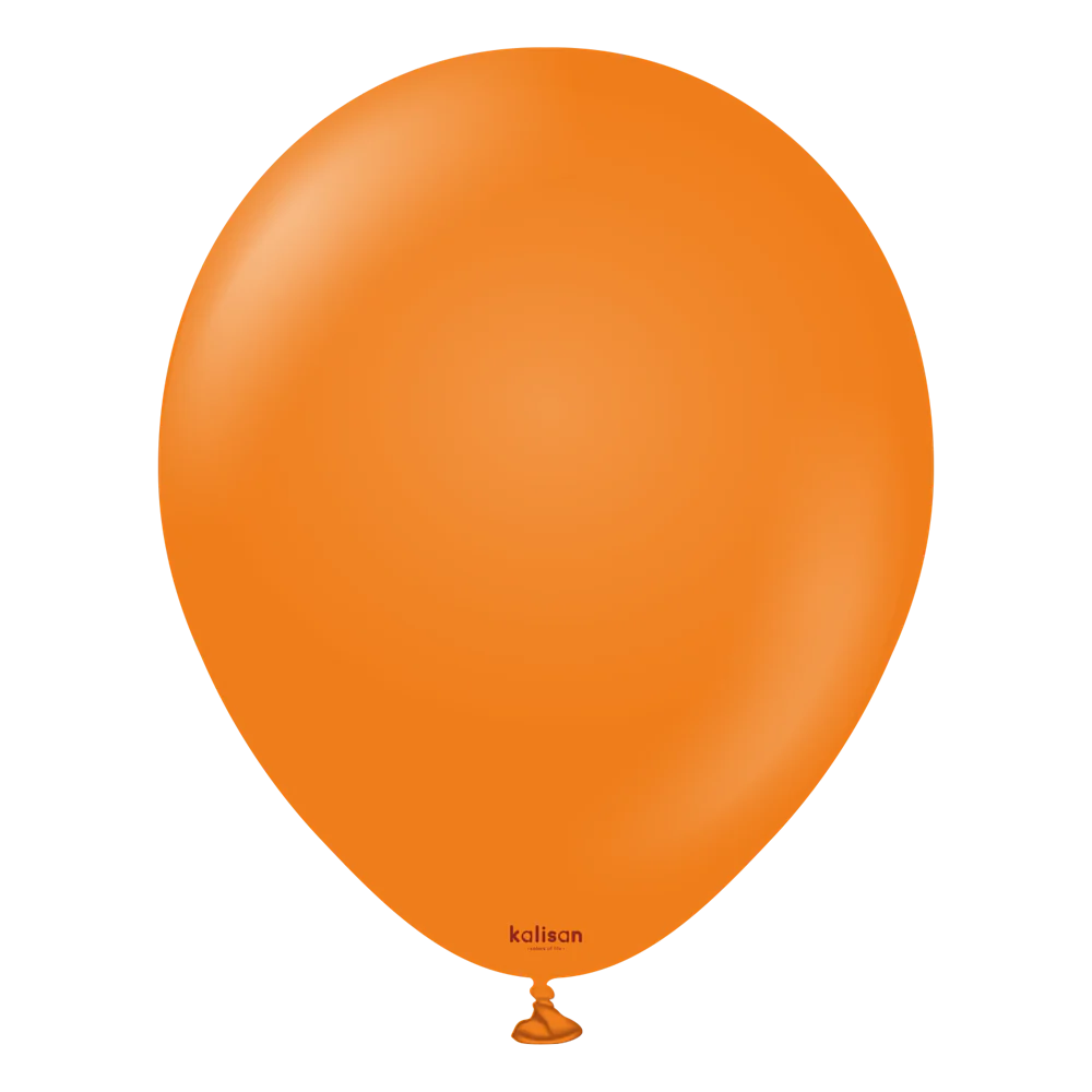 12 inch Kalisan Standard Orange Latex Balloons 100ct