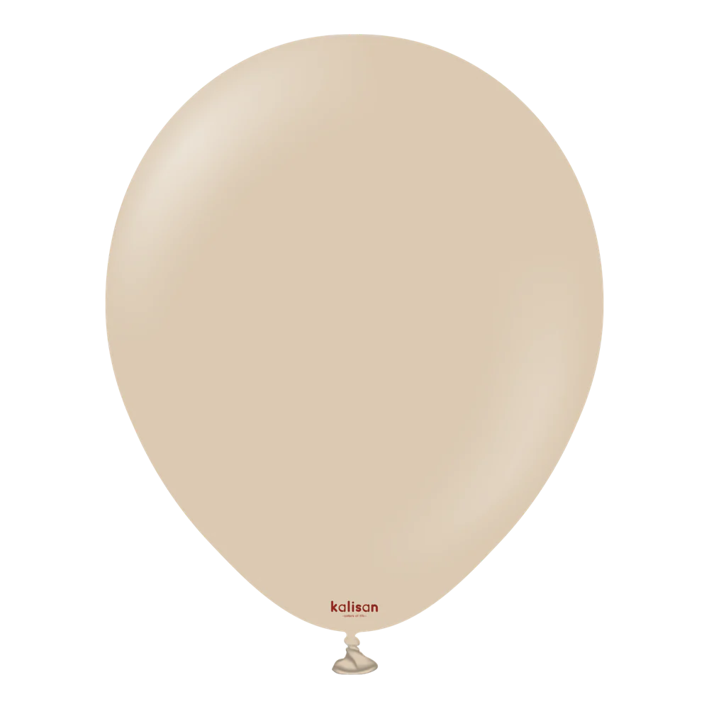 18 inch Kalisan Standard Hazelnut Latex Balloons 25ct