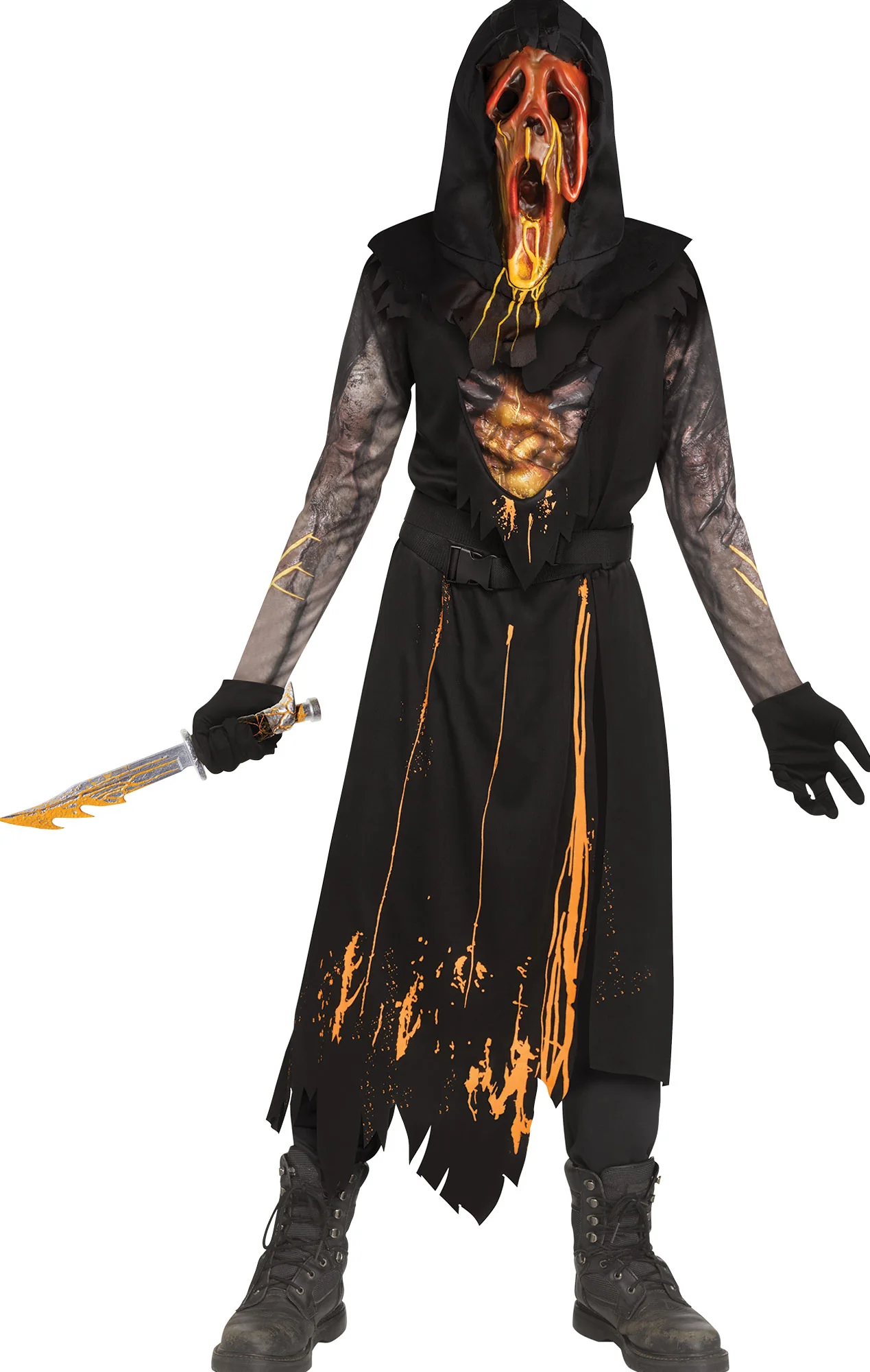 Child Scorched Ghost Face Costume