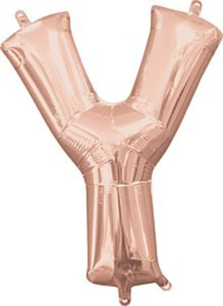 Anagram 16in Balloon Letter Y Rose Gold