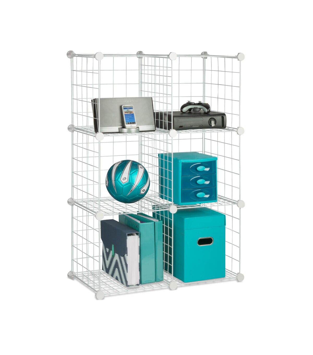 Honey Can Do 45 White 6 Cube Modular Storage Organizer