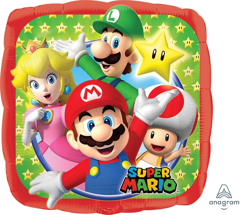 Anagram Mario Bros Foil Balloon 17in