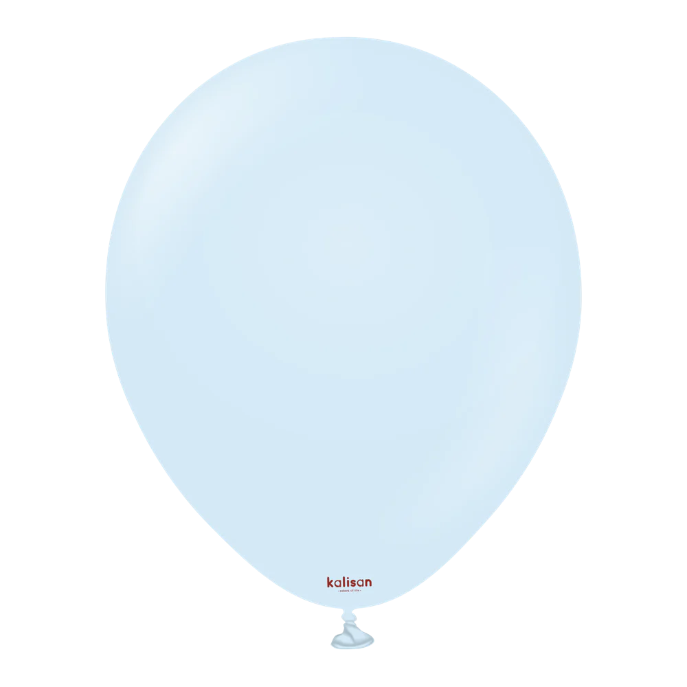 12 inch Kalisan Macaron Baby Blue Latex Balloons 100ct