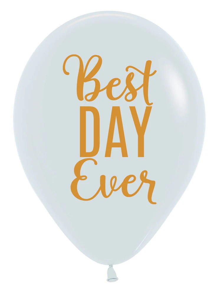 11 inch Sempertex Best Day Ever Latex Balloons 50ct