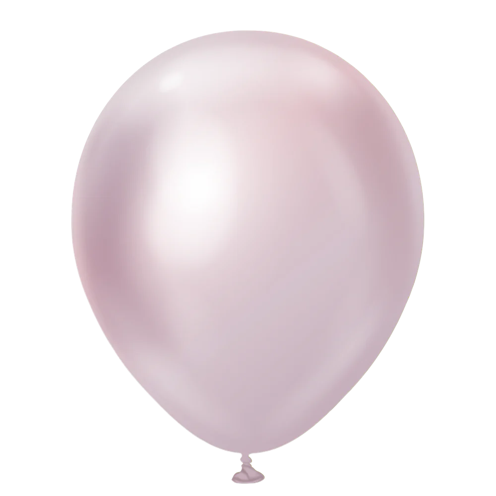 18 inch Kalisan Mirror Pink Gold Latex Balloons 25ct