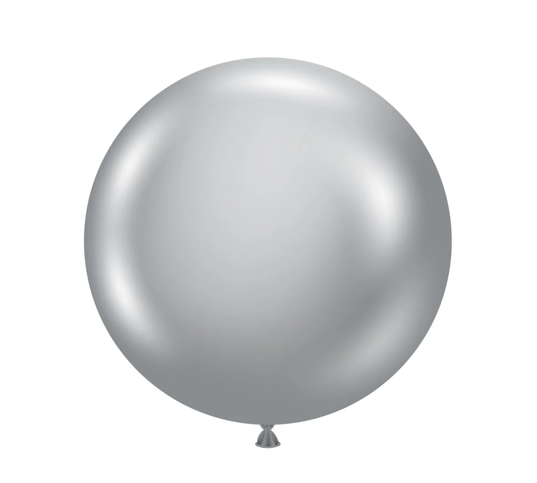 Tuftex Effects Silvery 17 inch Latex Balloons 25ct
