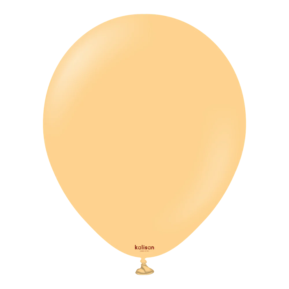 12 inch Kalisan Standard Peach Latex Balloons 100ct