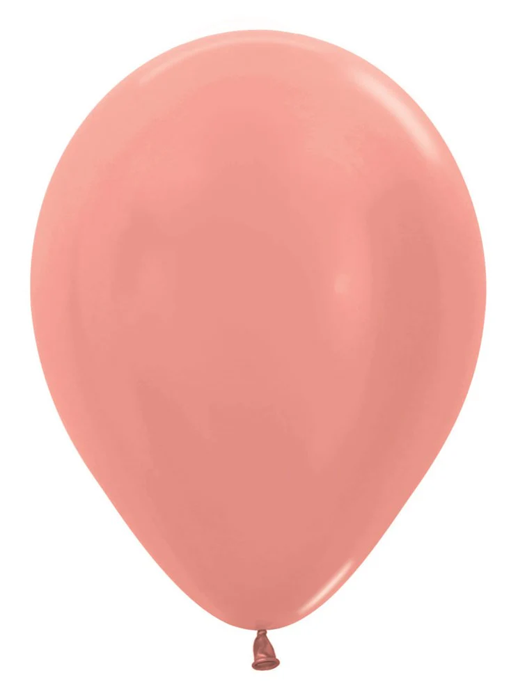 11 inch Sempertex Metallic Rose Gold Latex Balloons 100ct