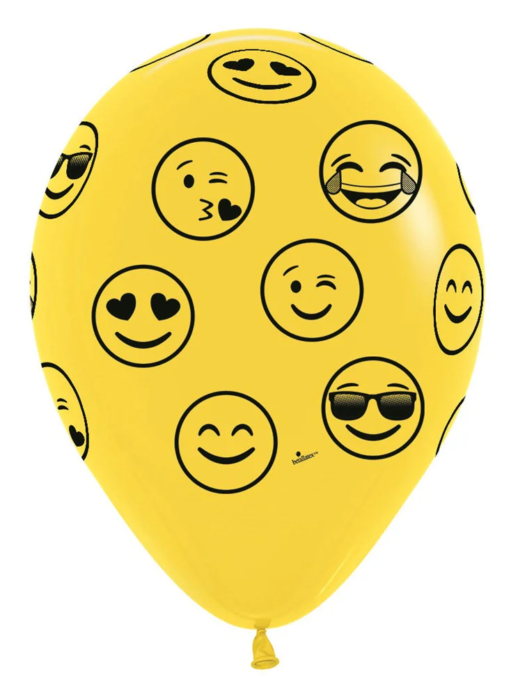 11 inch Sempertex Emoji Latex Balloons 50ct