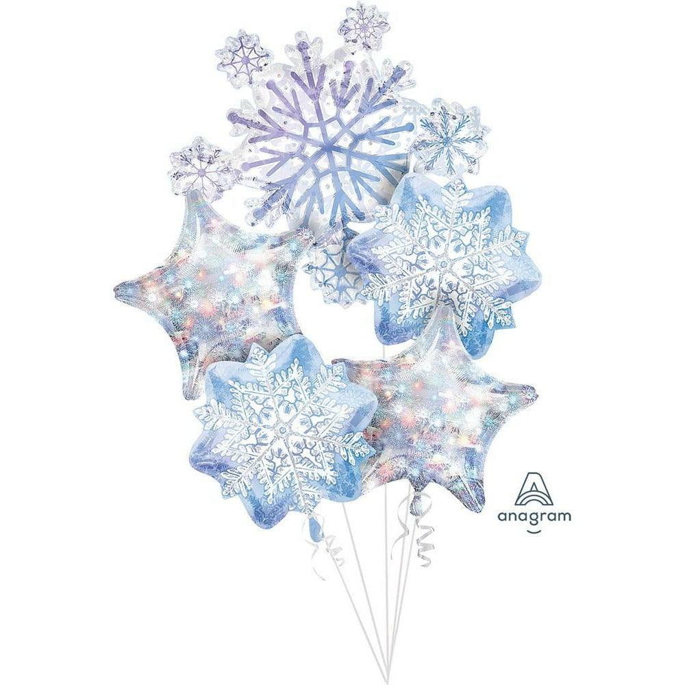 Anagram Snowflakes Foil Balloon Bouquet