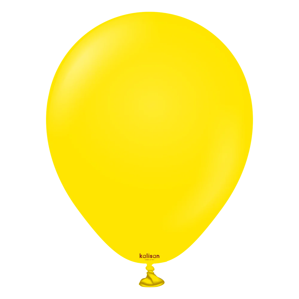 5 inch Kalisan Standard Yellow Latex Balloons 100ct
