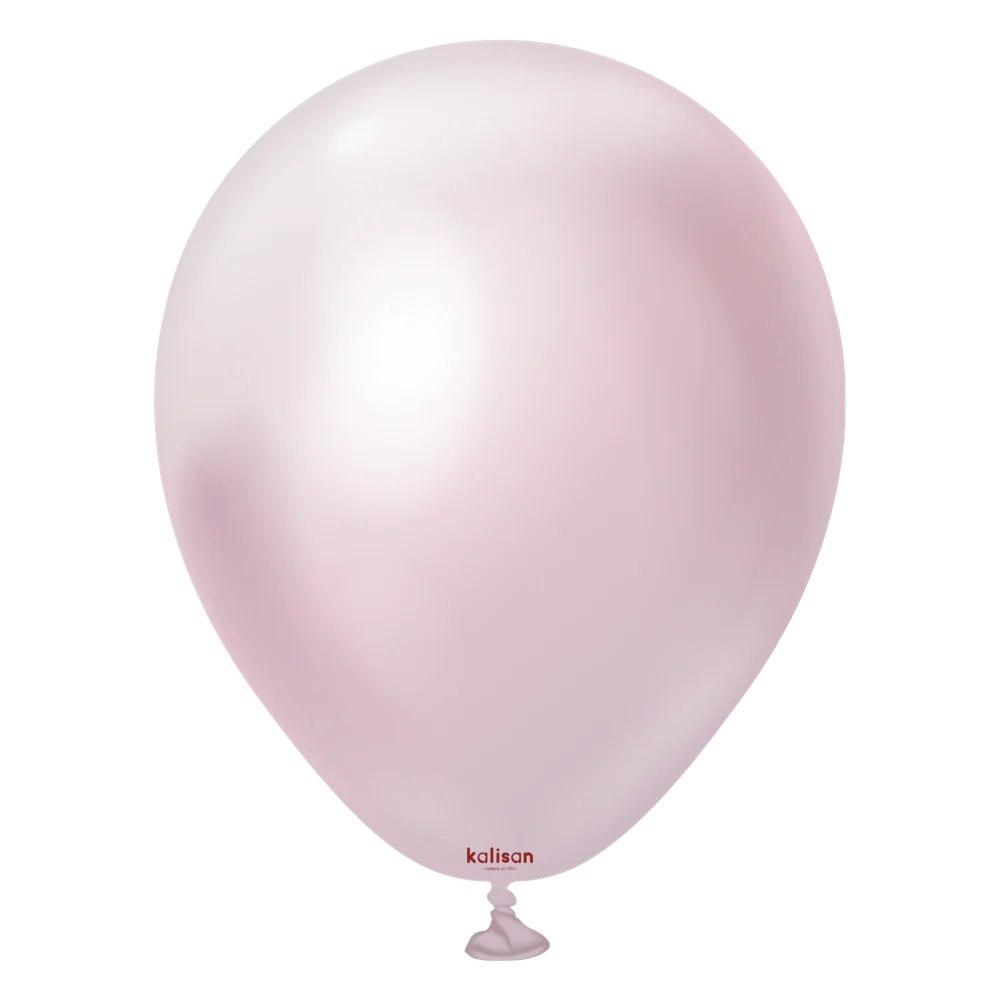 5 inch Kalisan Mirror Pink Gold Latex Balloons 100 ct