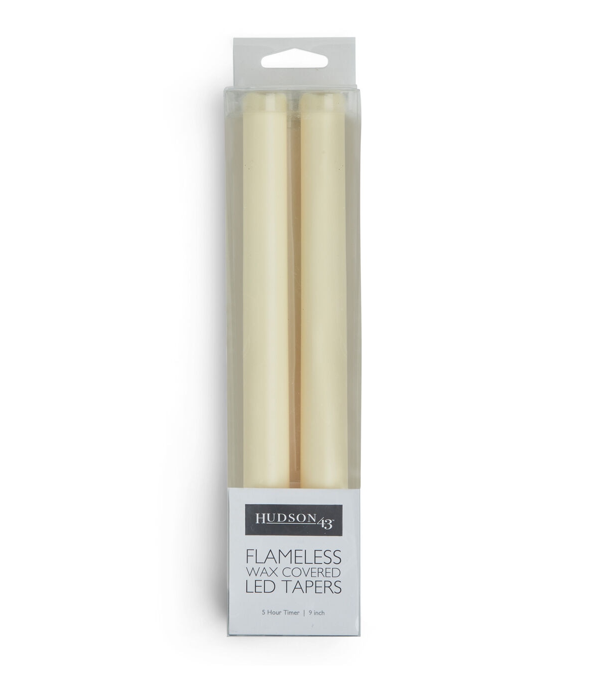Flameless Cream LED Wax Taper Candles 2pk