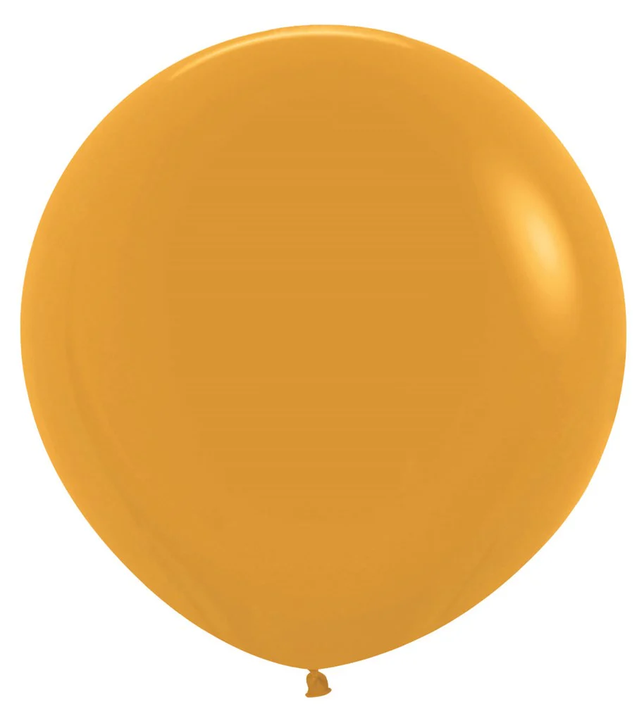 24 inch Sempertex Deluxe Mustard Latex Balloons 10ct