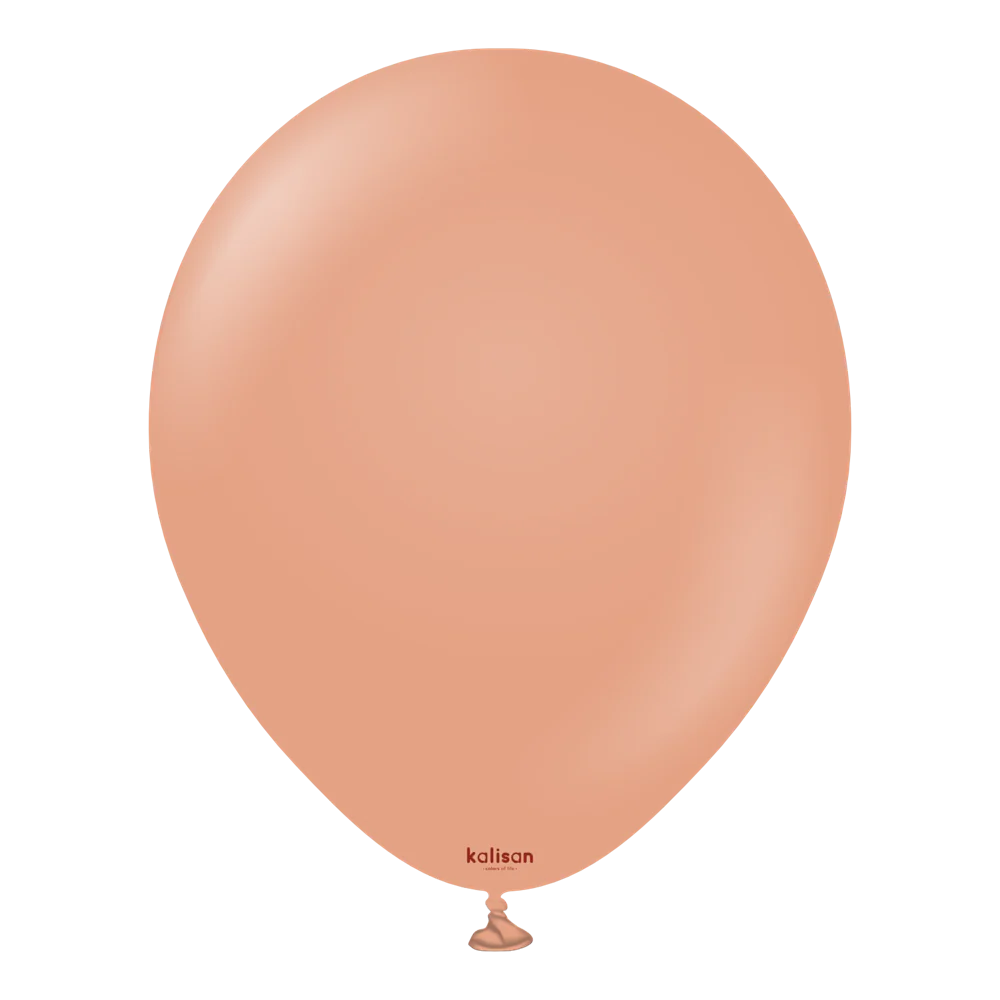 12 inch Kalisan Standard Clay Pink Latex Balloons 100ct