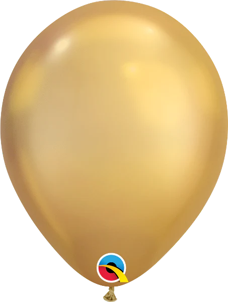 11in Qualatex Chrome Gold Latex Balloon 25ct
