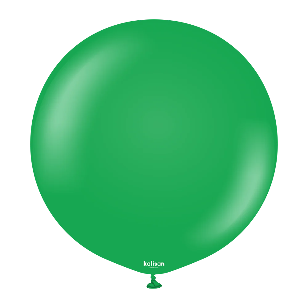 36 inch Kalisan Standard Green Latex Balloons 2ct