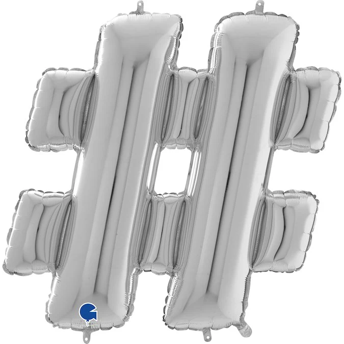 Grabo Silver Symbol ? 26in Foil Balloon