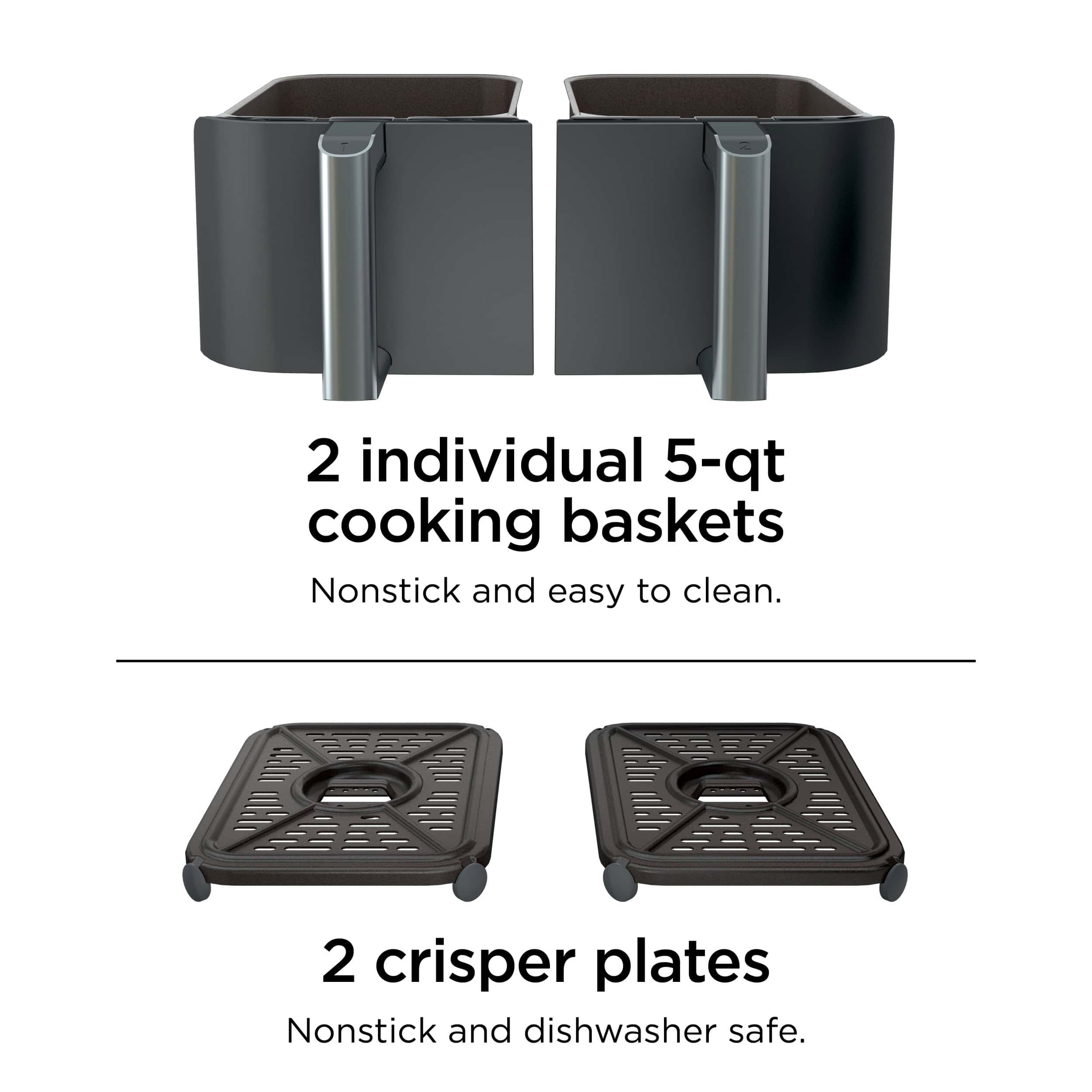 Ninja Foodi 6-in-1 10-qt. XL 2-Basket Air Fryer with DualZone Technology, DZ401