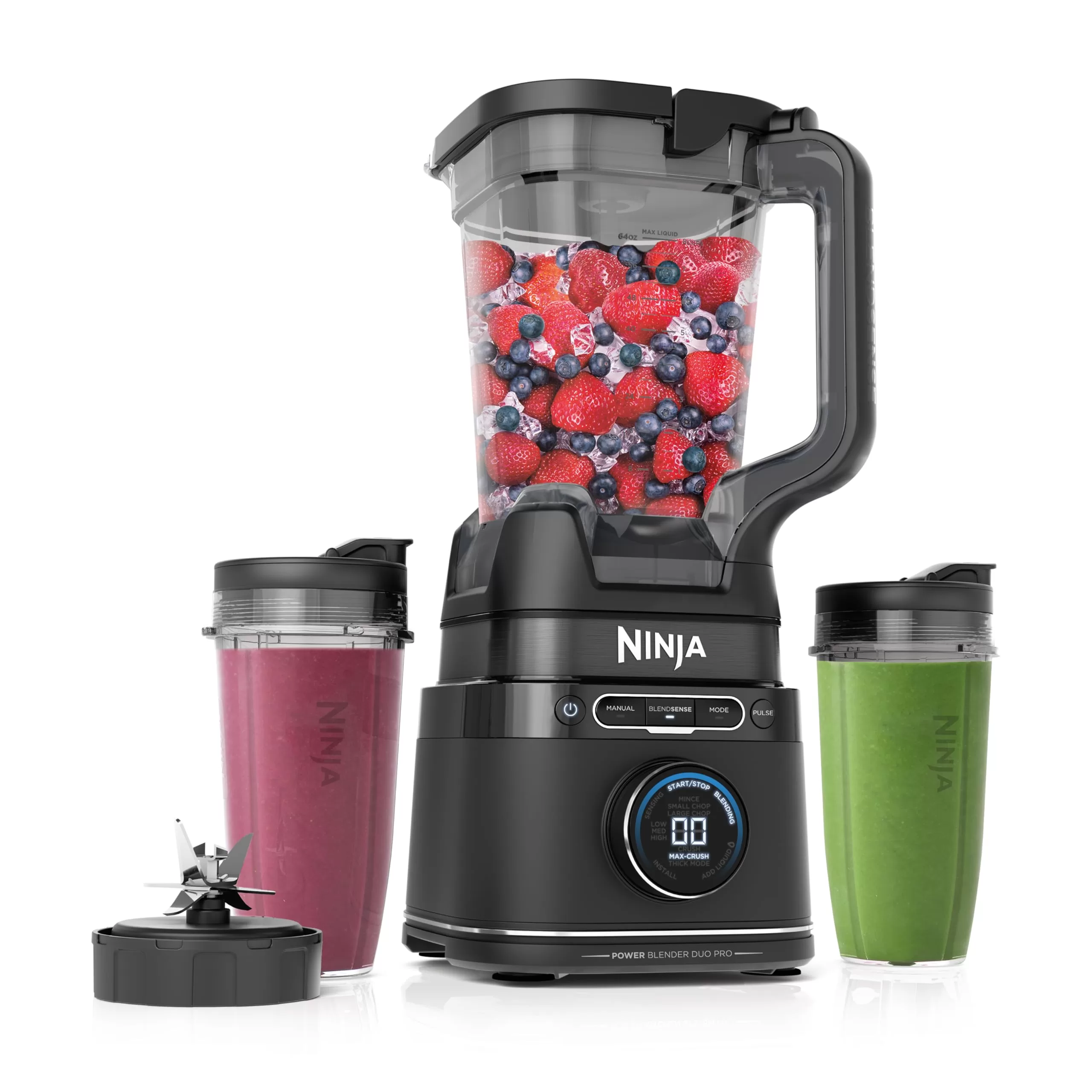 Ninja TB301 Detect Duo Power Blender Pro + Single Serve, BlendSense Technology, Black