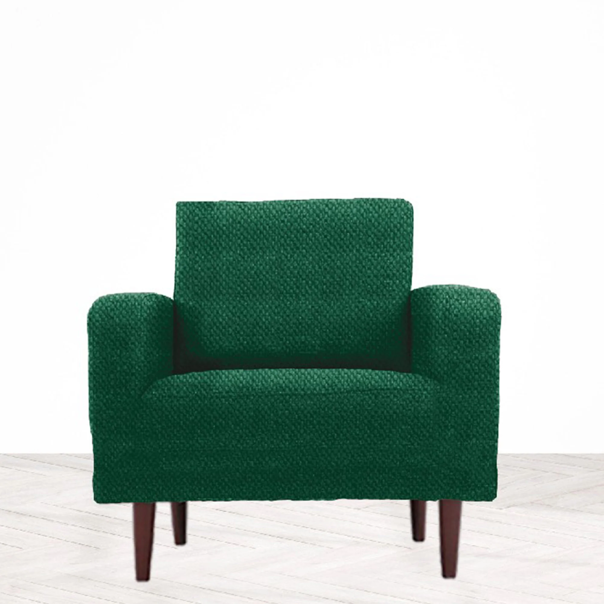 Monica Stretch Oversized Single Seater Living Room Furniture Chair Cover, Hunter Green
