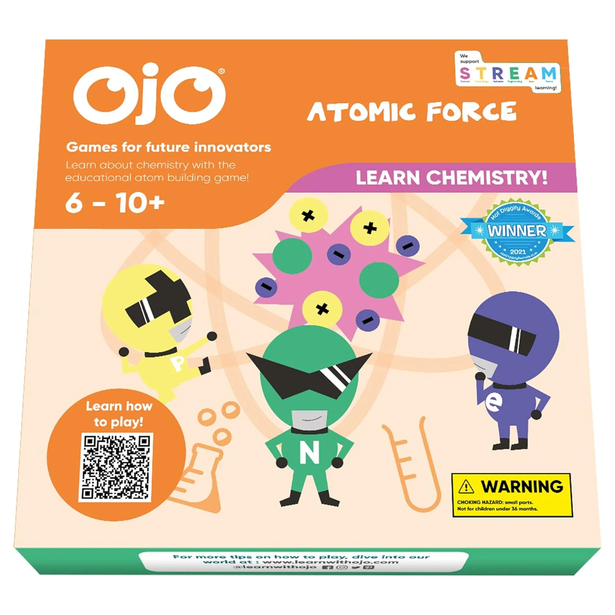 OjO Atomic Force Science Board Game for Kids, Learn Chemistry & Science, Ages 6+