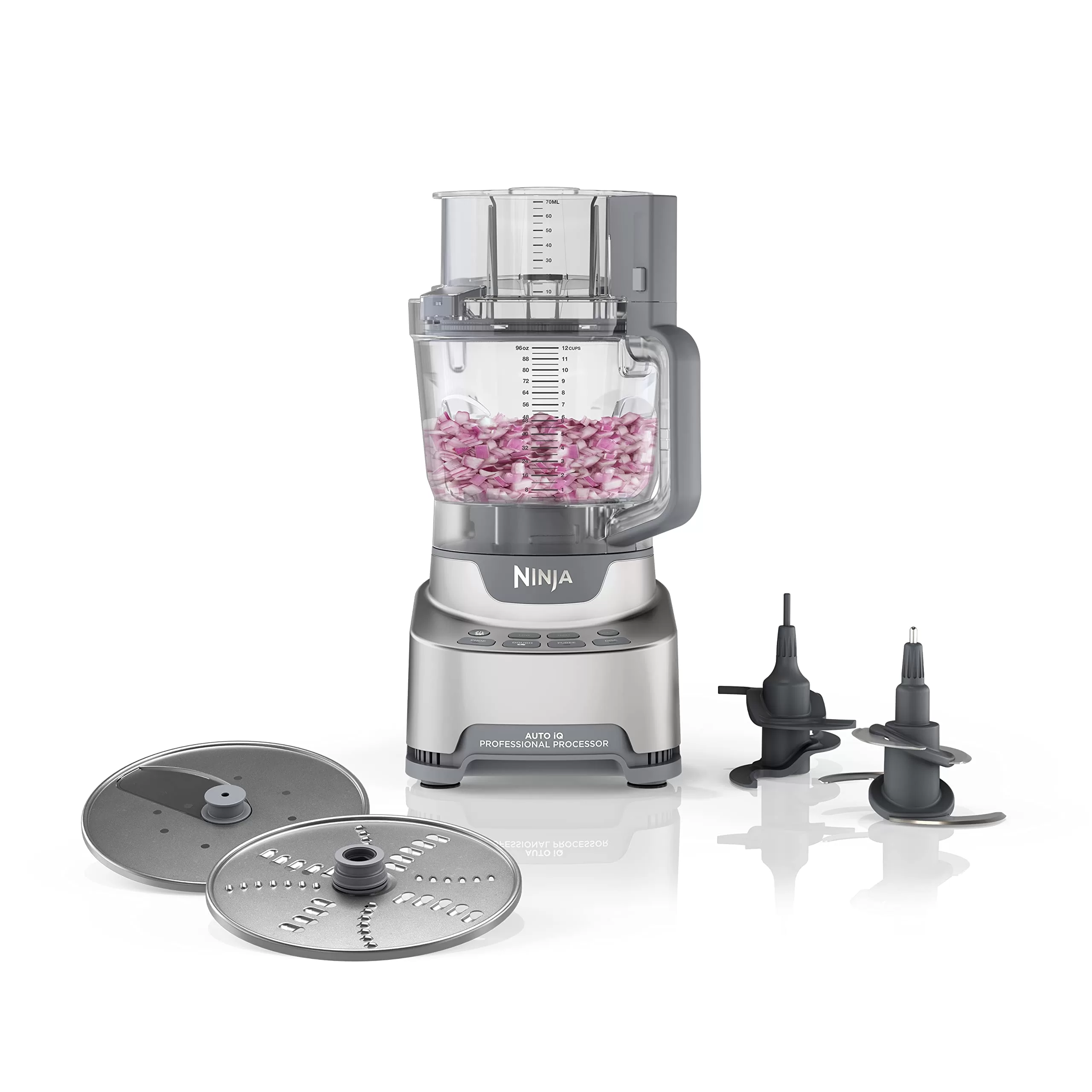 Ninja NF701 Professional XL Food Processor, 1200 Peak-Watts, 4-in-1, Feed Chute/Pusher,Silver