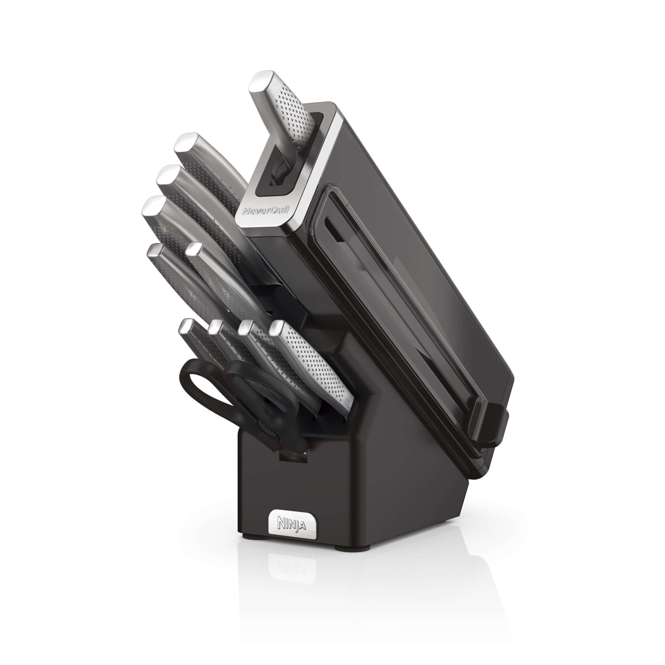 Ninja NeverDull Essential 12-Piece Stainless Steel Knife Set with Built-in Sharpener, K22012