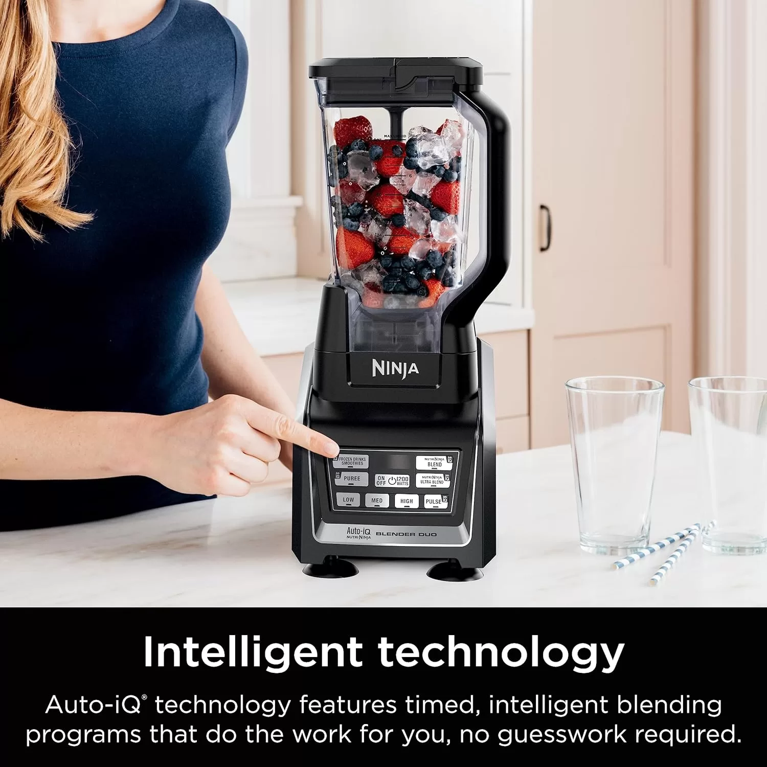 Ninja BL642 Nutri Ninja Personal Countertop Blender, Dishwasher Safe, Black
