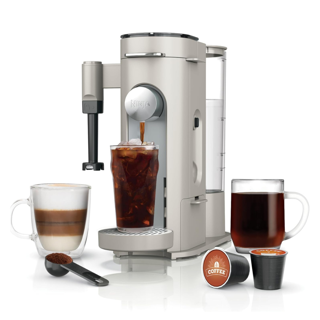Ninja Pod Grounds Specialty Single-Serve Coffee Maker, K-Cup Pod Compatible, Stone, PB051ST